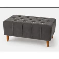Banco Estofado Capitonê Puff Decorativo Recamier Banqueta Para Quarto Sala Closet Penteadeira Luxo 86x40x45