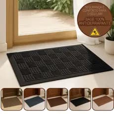Tapete Capacho Porta Entrada 40 x 60 Borracha Antiderrapante Decorativo Slim Habitat