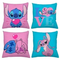 Kit 4 Capas Para Almofadas Personalizadas Luxo Personagens Infantis Decoração Quarto