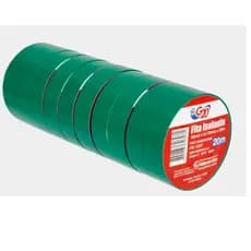 Kit 10 Fita Isolante 18mm X 20m Anti Chama G20 Verde