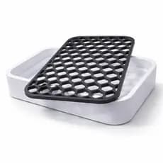KIT Saboneteira Escorredor Porta Sabonete Moderno Drenagem Grade Removível Banheiro Organizador Minimalista Decorativo