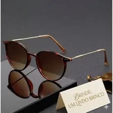 Óculos Escuro Feminino Vintage Elegante + Brinde Brinco