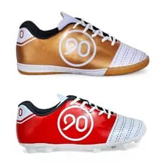 KIT COM DOIS PARES DE CHUTEIRA FUTSAL E CAMPO RESISTENTE, SOLA COSTURADA