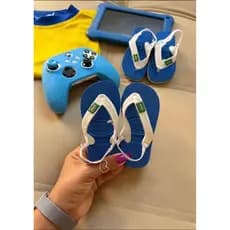 Chinelo Infantil de Dedo com Elástico Antiderrapante Confortável Unissex Bebê