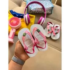 Chinelo Infantil Menina e Menino de Dedo com Elástico Antiderrapante Confortável Unissex Bebê
