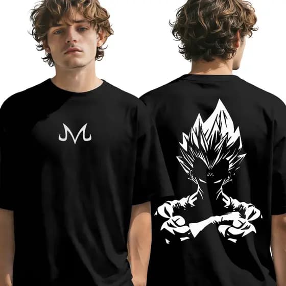 Camiseta Oversized Vegeta MajinBoo Premium 100% Algodão Streetwear Treino Academia Envio rapido