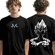 Camiseta Oversized Vegeta MajinBoo Premium 100% Algodão Streetwear Treino Academia Envio rapido