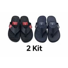 kit 2 par chinelos/sandálias/kit/masculinas