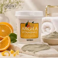 Máscara de Argila Vitamina C - 100g - Safira - Suavizante e Purificante
