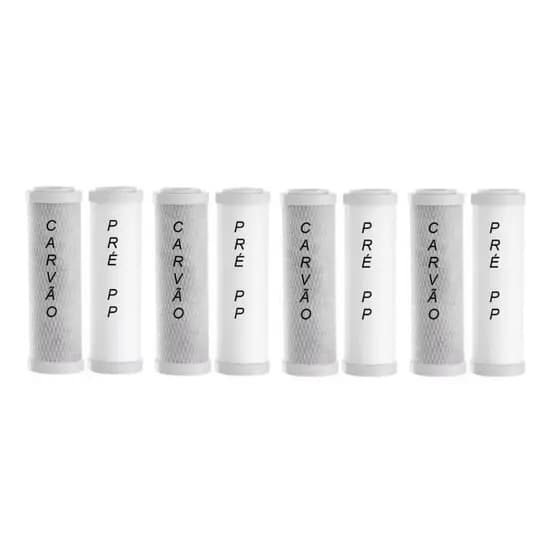 Kit Refil Filtro Purificador Hoken Multi 1500 Pentair As2 Hidrofiltros Bbi Carvão + Refil PP