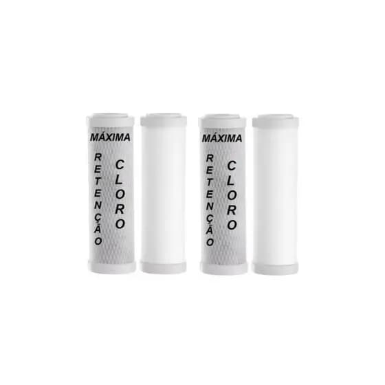 Kit Refil Filtro Purificador Hoken Multi 1500 Pentair As2 Hidrofiltros Bbi Carvão + PP/ 02 PARES E 01 PAR