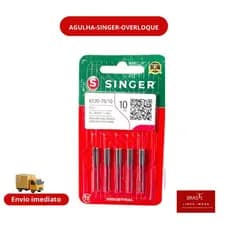 Agulha de Máquina Singer 6120 Overloque  Pacote Com 10 Unidades