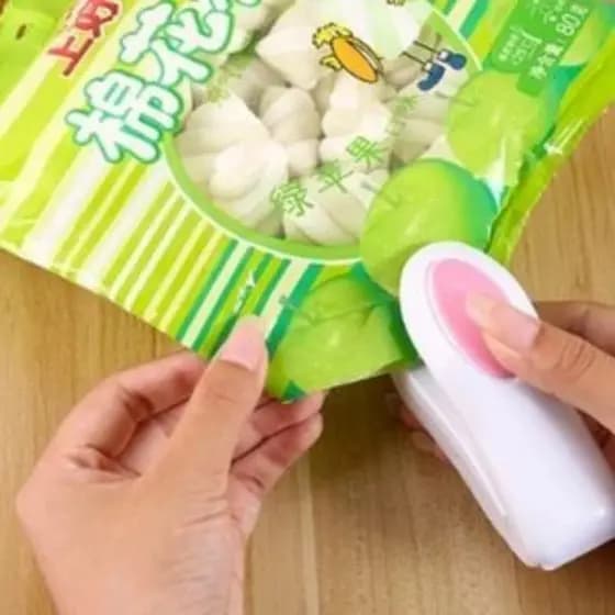 Mini Seladora Saco Plástico Embalagem imã de Geladeira