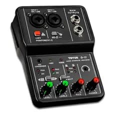 Mesa Mixer Placa De Som Teyun Q-12 Interface De Audio Usb Pc