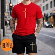 KIT LANÇAMENTO CAMISETA E BERMUDA MASCULINA TOP VERÃO TREINOS ACADEMIA ESPORTE LAZER DIA DIA SUPER CONFORTAVEL
