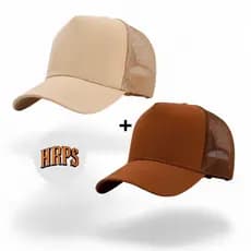 Promoção kit 2 bonés masculinos trucker americano de telinha com regulagem lisos super confortáveis