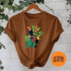 Camisetas femininas t-shirt tropical moda lançamento estilosas casual dia a dia 100% algodão