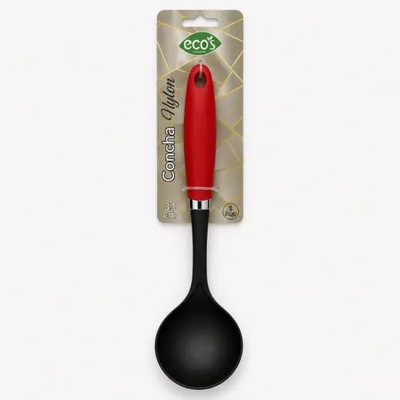 Concha de Nylon 33cm Resistente ao Calor – Utensílio para Cozinha Não Risca Panelas