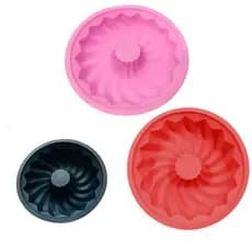 Forma De Silicone Bolo C/ Furo 24x5,5cm