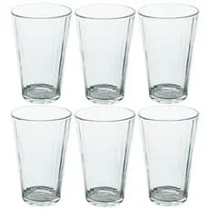 Jogo de 3 Copos de Vidro 300ml Long Drink Design Moderno Elegante Resistentes Ideais para Água Suco Refrigerante Drinks