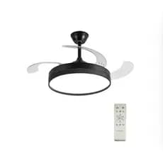 Ventilador de Teto Satellite A-FAN803 Retrátil LED 30W Bivolt Controle Remoto Preto