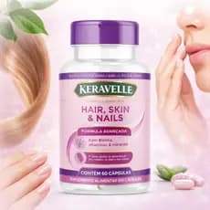 Keravelle – Cabelo, Pele e Unha | 60 cápsulas.