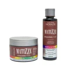 KIT Matizze Shampoo + Máscara Tonalizante Chocolate Hidralise.
