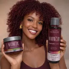 KIT Matizze Shampoo + Máscara Tonalizante Marsala Hidralise.