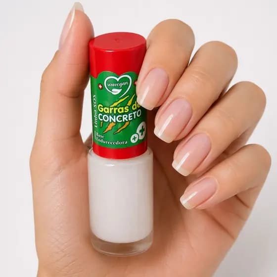 Base Fortalecedora de Unha Garras de Concreto Endurecedora Souvegan | Unhas Fortes e Resistentes 8ml - Kit 1/2/3Unidades
