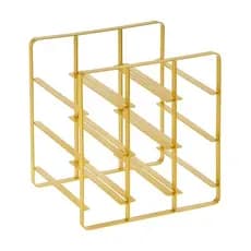 Porta Vinho de Mesa Adega Luxo Industrial 9 Garrafas Alta Qualidade Preto Aço