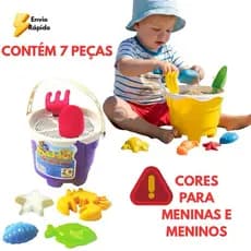 Baldinho Infantil para Brincar na Areia Baldinho Crianças Baldinho de Praia