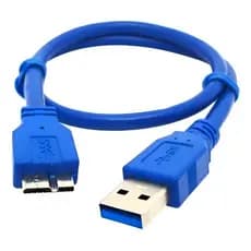 Cabo Usb 3.0 1.5m Conecta Cabos Azul Micro B Hd Externo