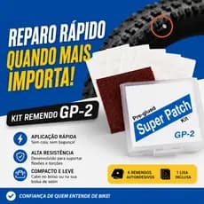 Kit Remendo Autoadesivo Para Câmara De Ar Bike GP-2 Com 6 Remendos E Lixa.