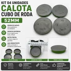 Kit 04 unidades Calota Graxa Cubo Roda Traseira Vw Fox Gol G5 Golf Polo Up