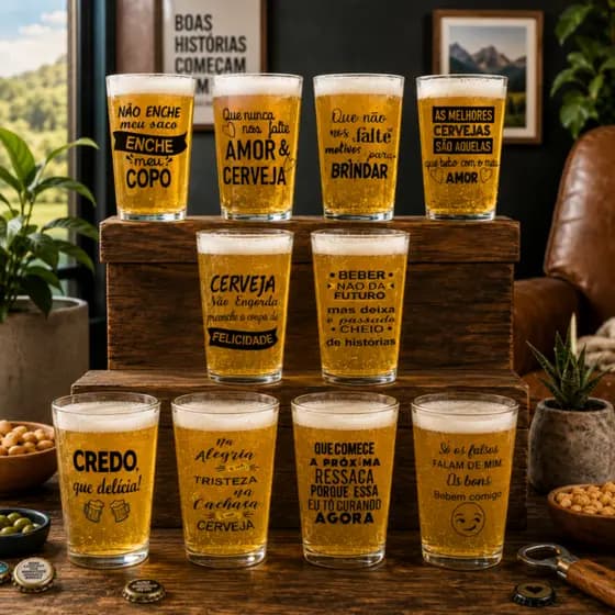 Kit Jogo 30 Copos Frases Divertidas Meme Resenha Copos Americanos Atacado Bares Restaurantes Festas