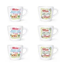 Kit 6 Caneca Jogo De Xícara Tulipinha 150ml Dia Das Mães Sortidas - Presente Decoração Café Chás