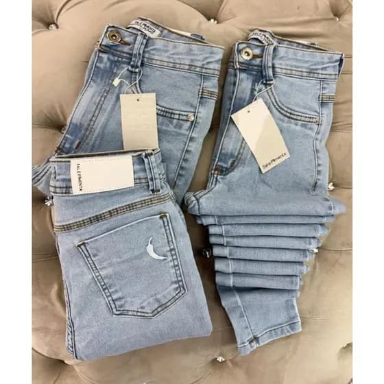 Calça Sal e Pimenta Skinny Jeans  Com Elastano Cintura Alta Levanta Bumbum  - Pimenta Original - Vários Modelos