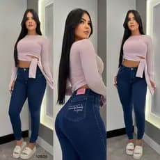Calça Feminina Pimenta Doce Jeans Skinny Com Bordado Com Lycra Pimenta Doce Calça Jeans Sal E Pimenta