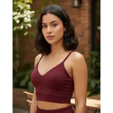 Top Faixa Top Cropped feminino alça fina com bojo