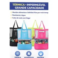 Bolsa Térmica Impermeável Grande Capacidade 🧊 Cooler Praia Academia Marmita Bebidas
