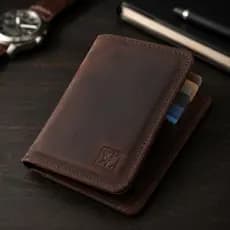 Carteira Masculina Slim Couro Legítimo Porta CNH Cartões Compacta Fina Básica Envio Rapido