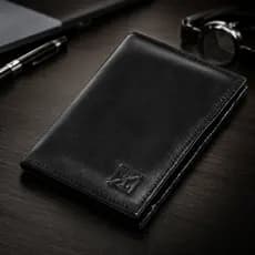 Carteira Masculina Slim Porta CNH Documentos Veículo RG Cartões Compacta Básica 100% Couro