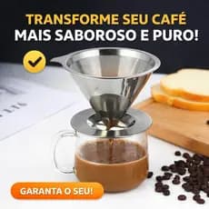 Coador de Café Inox 103 Permanente Reutilizável Filtro Café Aço Inox Sem Papel Ecológico