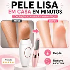 Kit Spa em Casa Feminino – Depilador Elétrico + Lixador de Pé | Cuidados Completo com a Pele