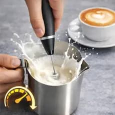Mini Mixer Elétrico Portátil Recarregável USB Batedor de Leite Café Cappuccino Shakes Fuê Inox