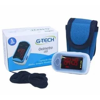 Oxímetro de Dedo Digital G-Tech LED Portátil Medidor de Saturação de Oxigênio SpO2 e Batimentos Cardíacos BPM Alta Preci