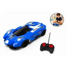 Carro de Controle Remoto Azul Fast Champions Infantil Brinquedo Alta Velocidade Pneus Borracha Presente Meninos Top