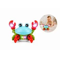 Caranguejo Fujão Musical Infantil com Luz Som e Movimento Brinquedo Interativo Educativo Crianças