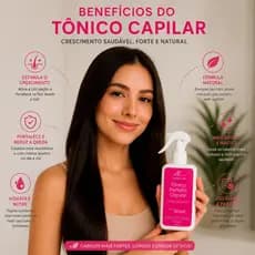 Tônico Capilar de Crescimento 300ML, Antiqueda e Preenche Falhas Amabile Life