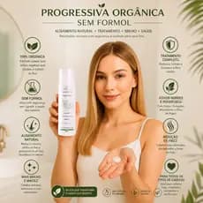 Kit Progressiva Orgânica  Perfect Hair 300 ML + Shampoo Anti Resíduo 300 ML | Sem Formol, Alinhamento Capilar e Brilho